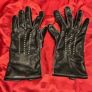 Womens large lined leather gloves